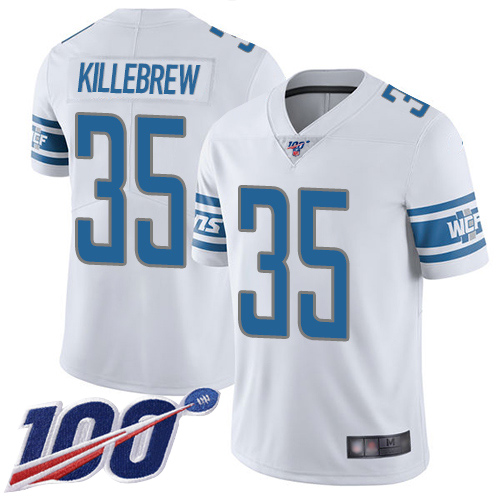 Detroit Lions Limited White Men Miles Killebrew Road Jersey NFL Football #35 100th Season Vapor Untouchable->youth nfl jersey->Youth Jersey